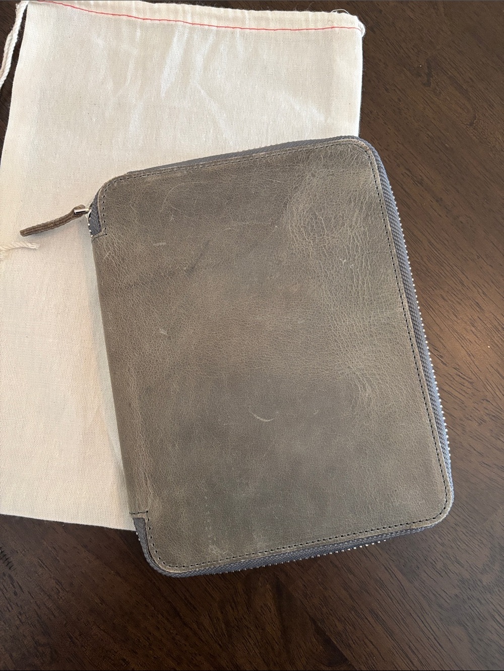 Destash SALE B6 Galen Leather Zipped Notebook Folio Planner Cover Distressed